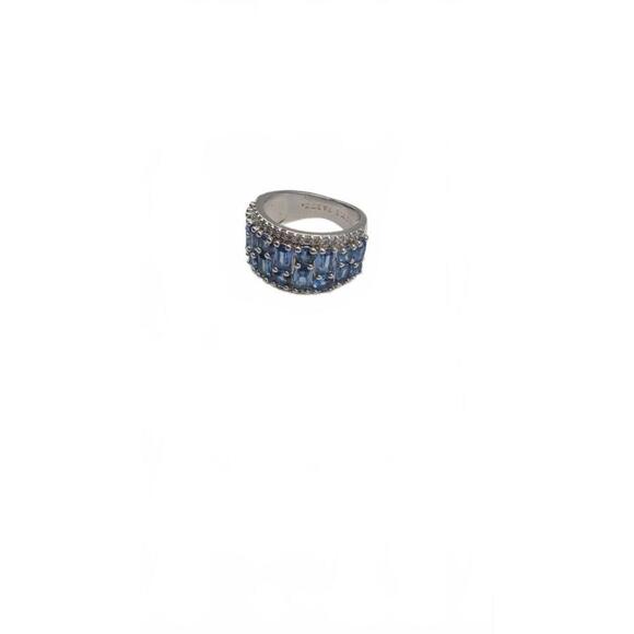 Stunning Blue Crystal Statement Ring Size 6 - Picture 3 of 8